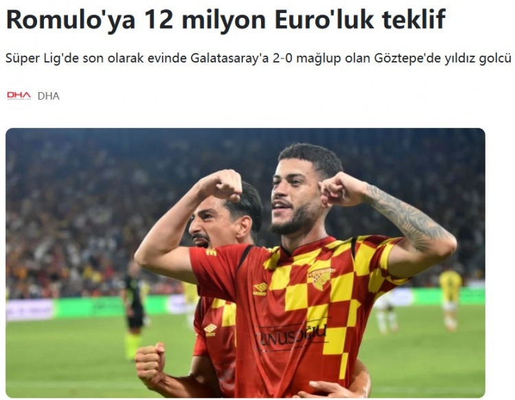 土媒：安德萊赫特1200萬(wàn)歐報價(jià)巴西前鋒羅慕洛，羅馬、摩納哥有意