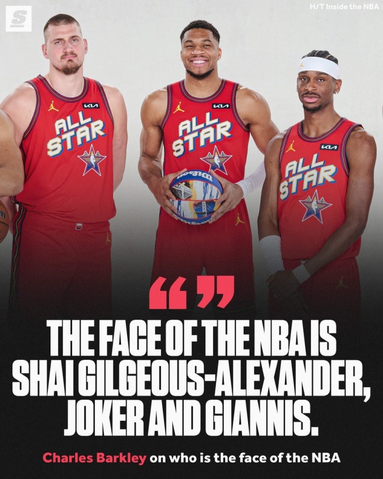 巴克利：聯(lián)盟門(mén)面是約基奇字母哥SGA 這是自己掙的不是別人給的