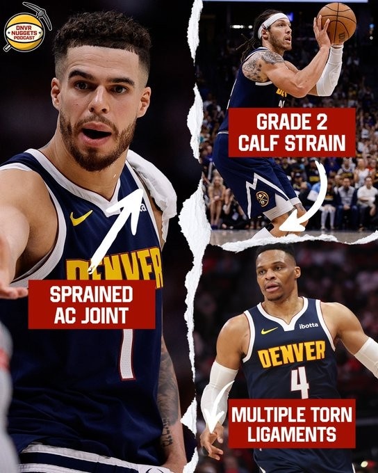 森林狼潰??！丹佛媒體曬掘金三人受傷圖：他們真把雷霆拖入了搶七