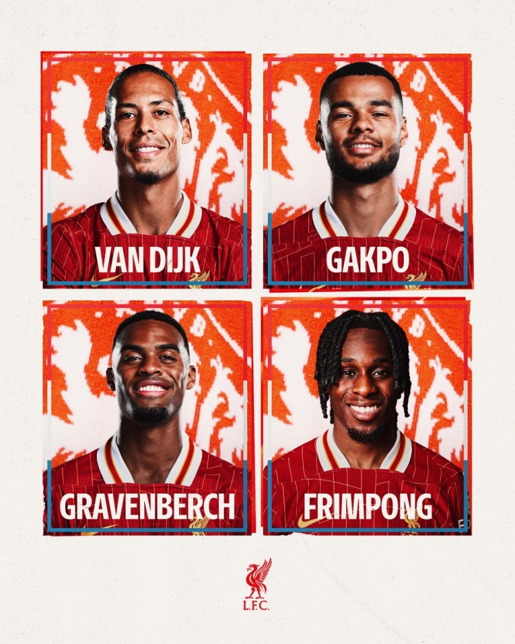 “荷蘭幫”??簽下弗林蓬后，利物浦一線(xiàn)隊已有4名荷蘭球員