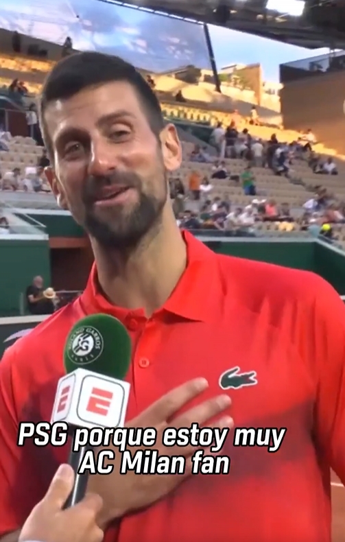 鐵桿紅黑??德約：支持巴黎拿歐冠，向國米致敬但我是AC米蘭死忠