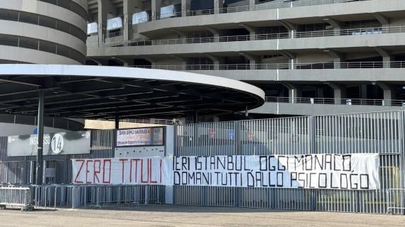 米蘭球迷橫幅嘲諷國米：昨天伊斯坦布爾今天慕尼黑，明天心理醫生