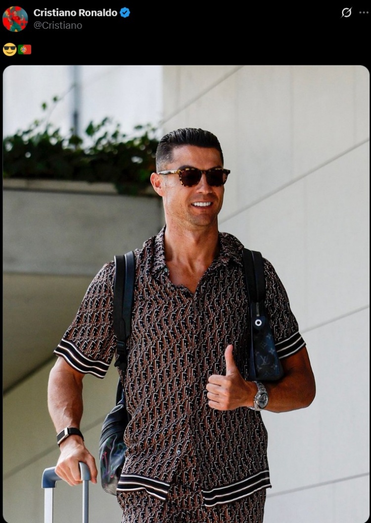 歐國聯(lián)半決賽戰德國，C羅社媒曬出抵達葡萄牙國家隊報到照片