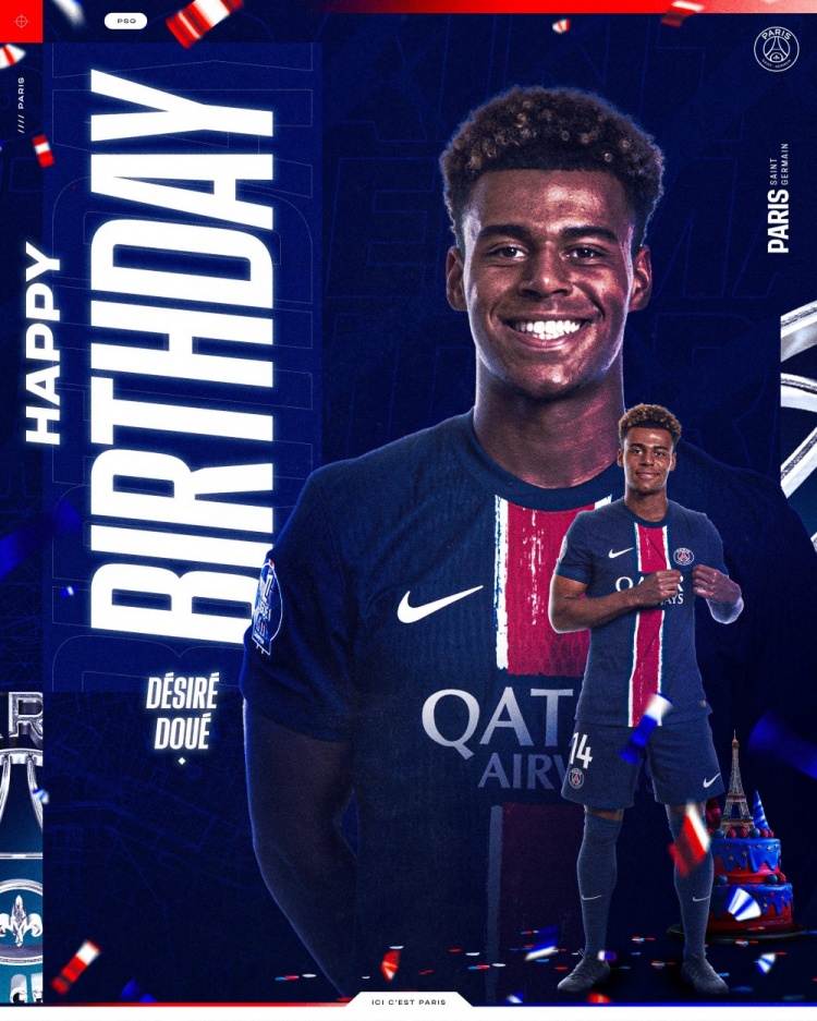 巴黎社媒祝杜埃生日快樂(lè )：20歲，沒(méi)有什么不可能??????