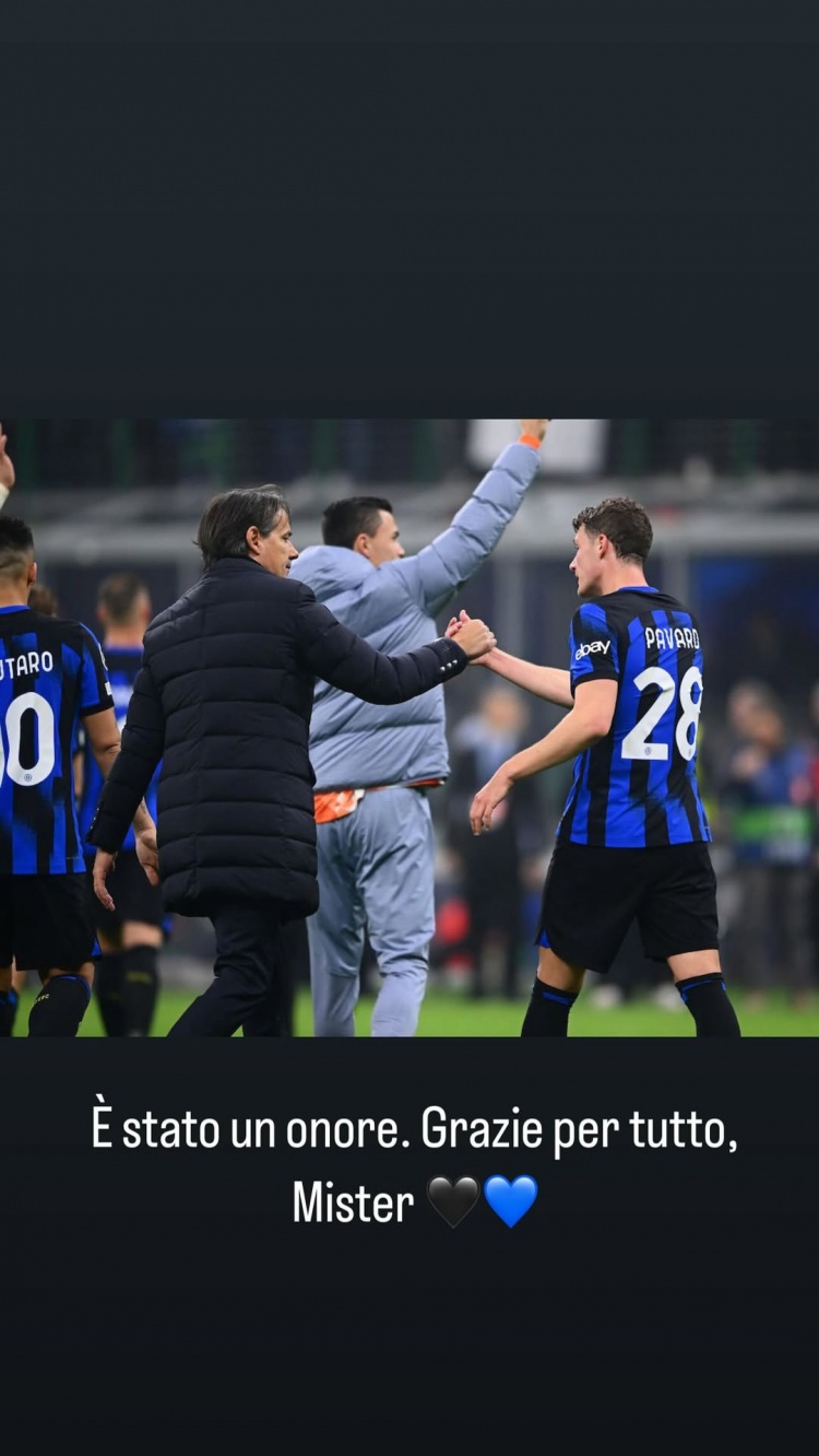 帕瓦爾告別小因扎吉：很榮幸曾在你麾下踢球，感謝你所做的一切