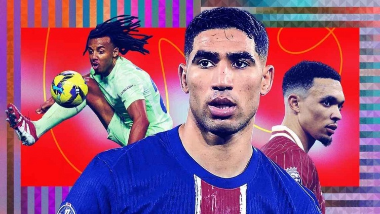 ESPN年度10大邊后衛：阿什拉夫當選最佳，阿諾德第2，迪馬爾科第7