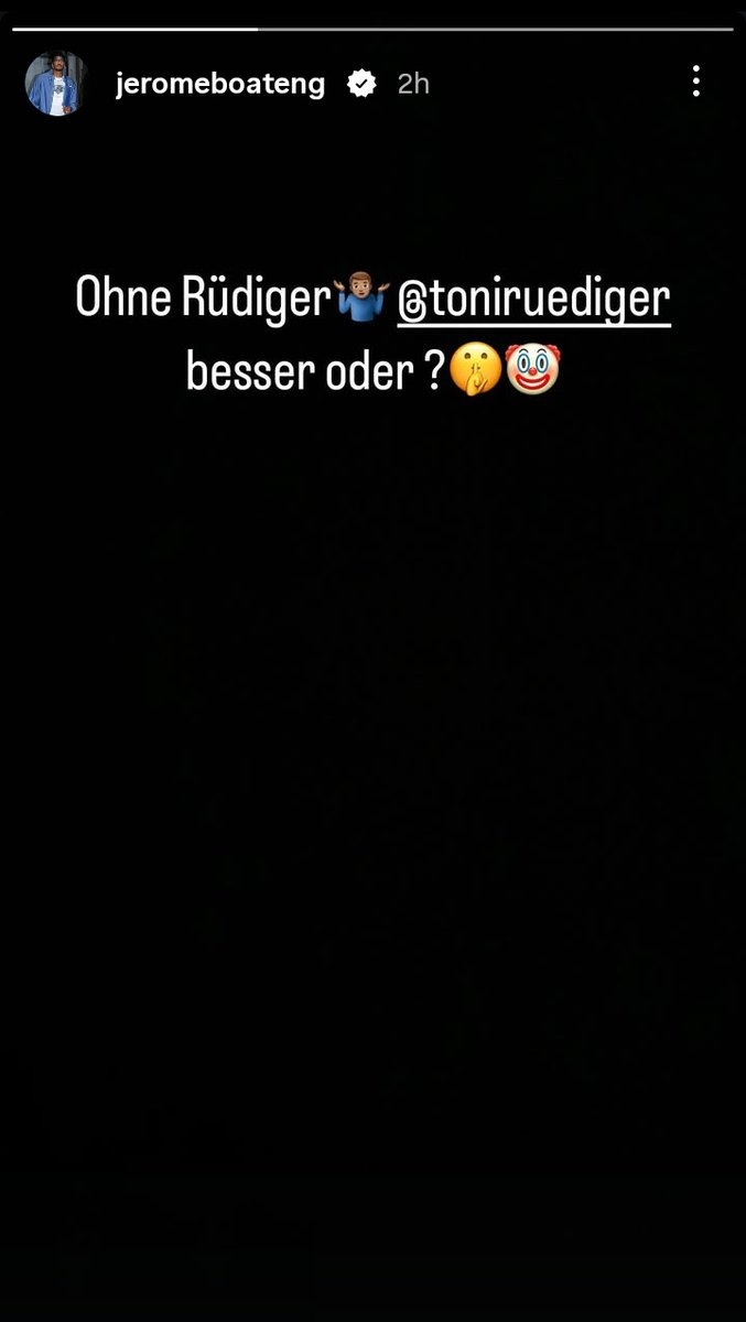 德國止步歐國聯(lián)半決賽，博阿滕社媒：沒(méi)有呂迪格更好了嗎？