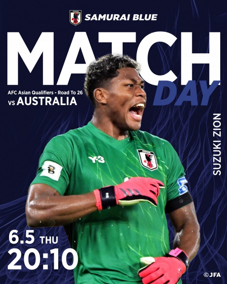 一夫當關(guān)！日本隊官推公布戰澳大利亞隊海報，鈴木彩艷單人入鏡