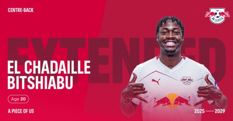 官方：萊比錫與20歲中衛比施亞布續約至2029年6月30日