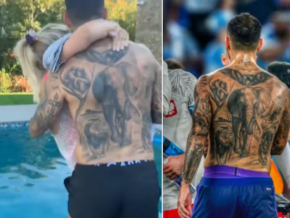 近日帕雷德斯抱旺達跳入泳池的視頻瘋傳，實(shí)際為5年前巴黎的聚會(huì )