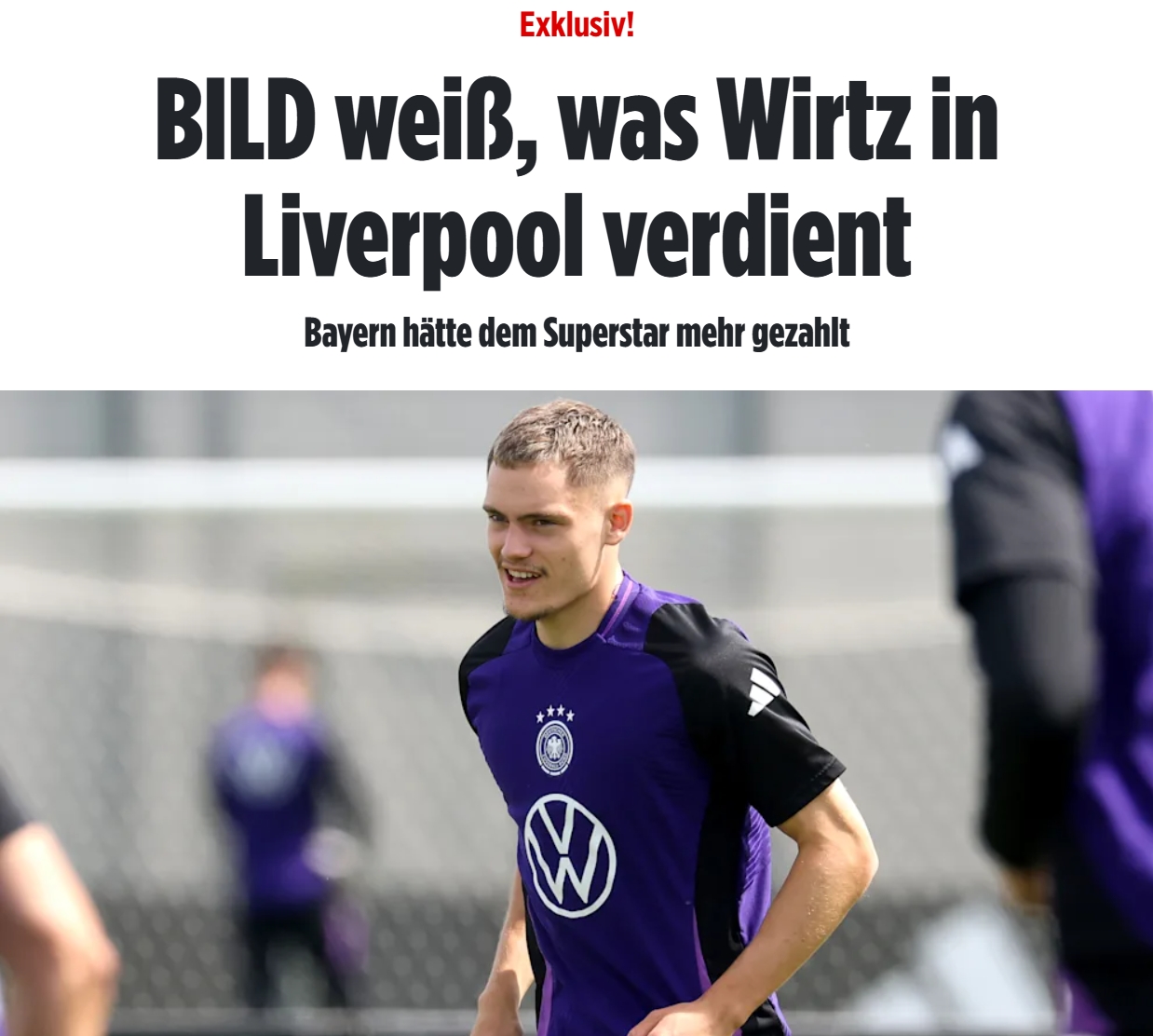 ??僅次于薩拉赫！圖片報獨家：維爾茨在利物浦年薪超2000萬(wàn)歐