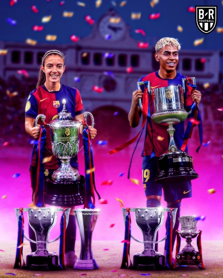 統治力！巴薩男足、女足本賽季都獲得三項國內賽事冠軍