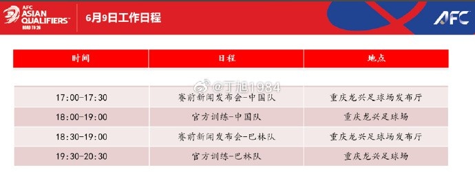 迎榮譽(yù)戰！國足明天17點(diǎn)開(kāi)對巴林的賽前發(fā)布會(huì )，18點(diǎn)進(jìn)行訓練