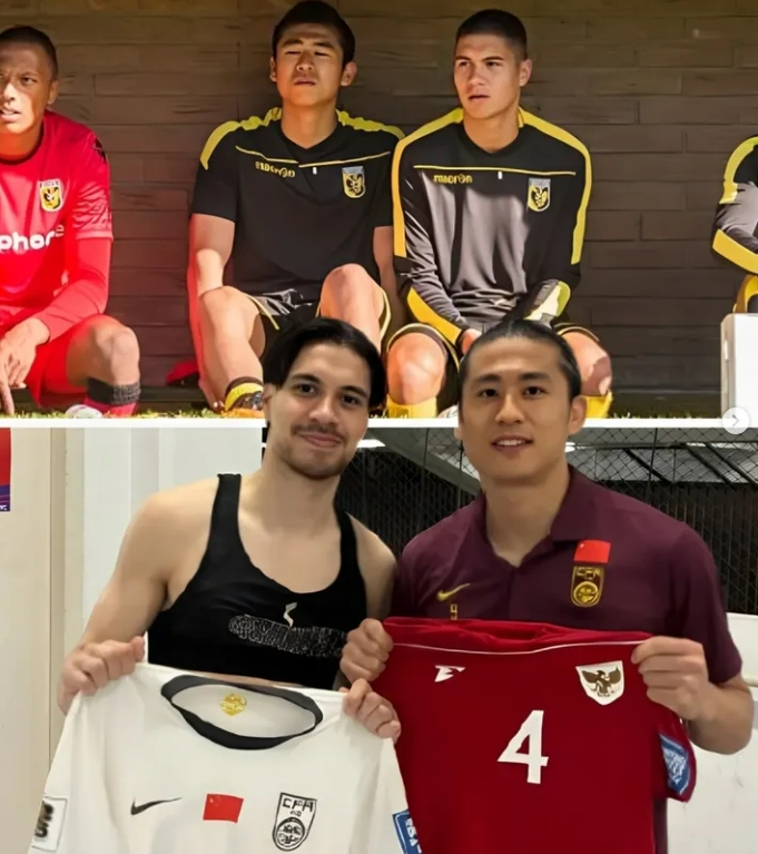 久別重逢！張玉寧賽后與印尼歸化迪克斯交換球衣，兩人曾同隊效力