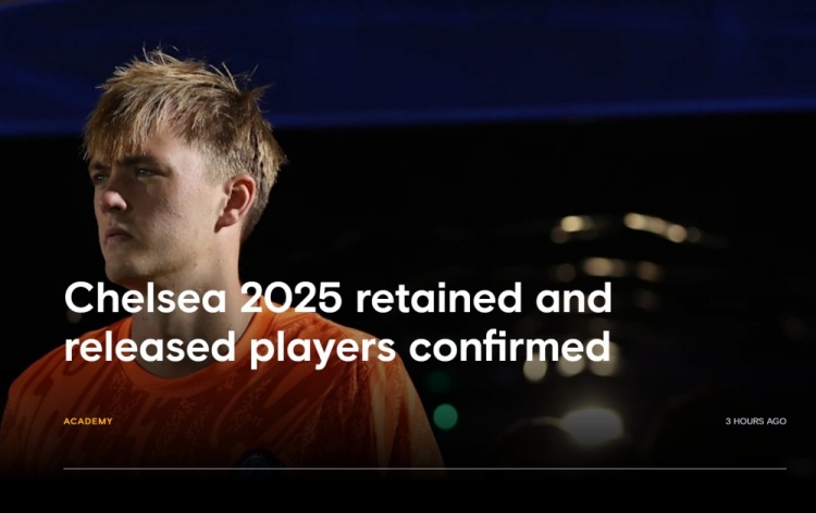 切爾西官方：伯格斯特倫等四名球員本月底合同到期后離隊