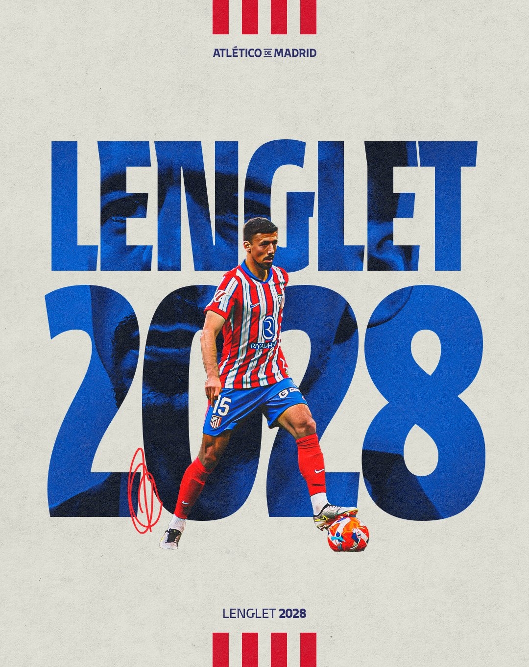 官方：巴薩中衛朗格萊免簽加盟馬競，簽約至2028年