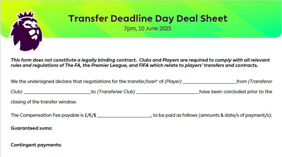 英超官方：夏窗第一階段關(guān)閉，俱樂(lè )部需等到6月16日完成簽約