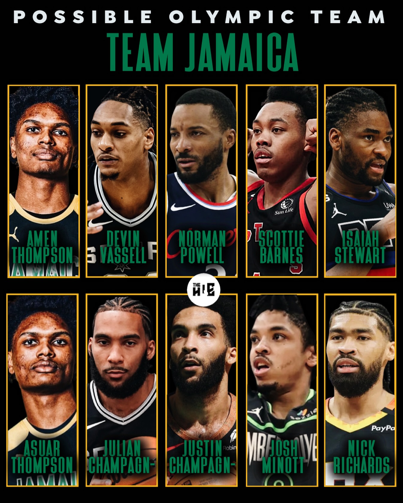 牙買(mǎi)加男籃全NBA陣容啥水平？鮑科比&斯科巴領(lǐng)銜 湯普森鐵閘兄弟