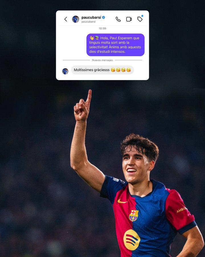 還是個(gè)學(xué)生！庫巴西將參加西班牙大學(xué)入學(xué)考試，巴薩官方送上祝福