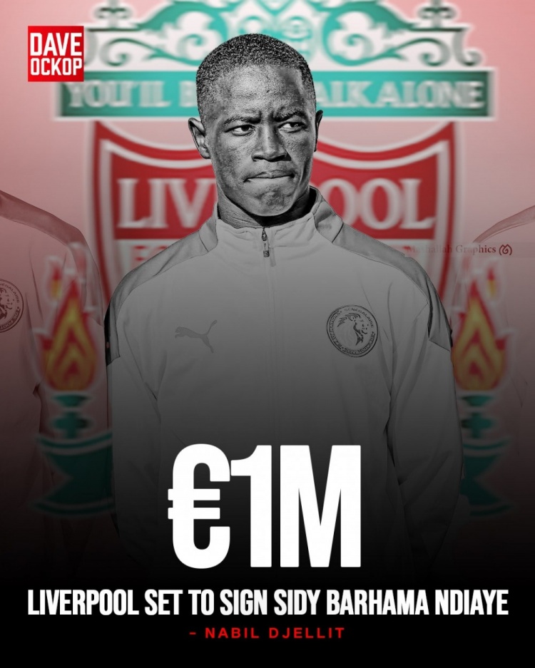 記者：利物浦接近簽下15歲塞內加爾邊鋒恩迪亞耶，轉會(huì )費100萬(wàn)歐