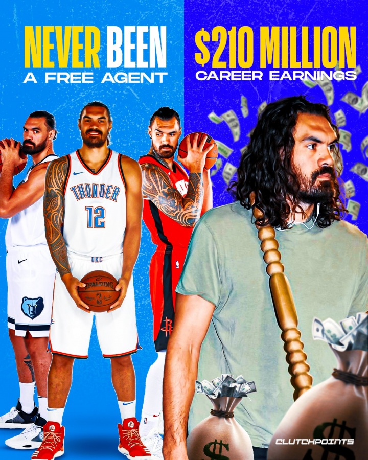 ??沒(méi)當過(guò)自由球員！亞當斯生涯賺了2.1億???四次提前續約！