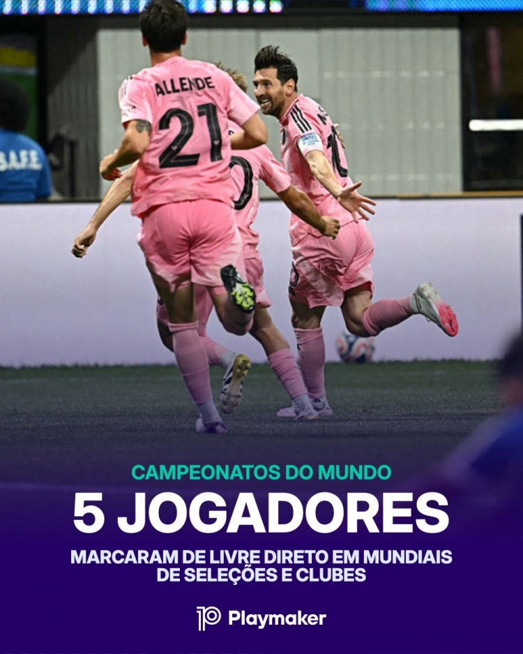 世界杯&世俱杯任意球進(jìn)球數排行：梅西躋身前五，C羅第四耶羅榜首