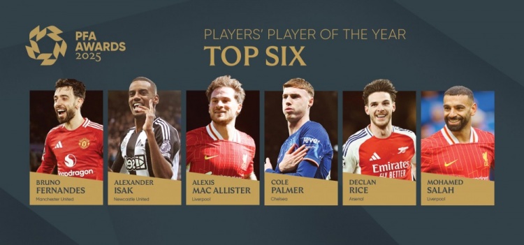 官方：PFA年度最佳球員將于英國時(shí)間8月19日公布