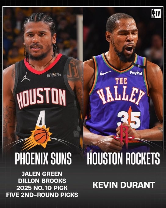 杜蘭特換杰倫-格林+狄龍+選秀資產(chǎn)！美媒：這比交易中誰(shuí)是贏(yíng)家？