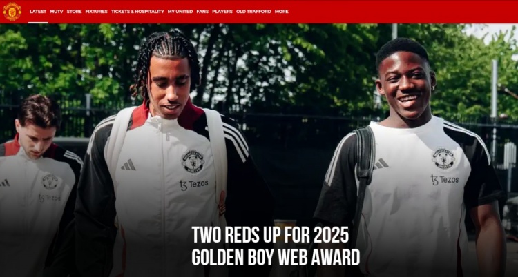 約羅&梅努入選網(wǎng)絡(luò )金童獎候選名單，曼聯(lián)官網(wǎng)發(fā)文為球員拉票