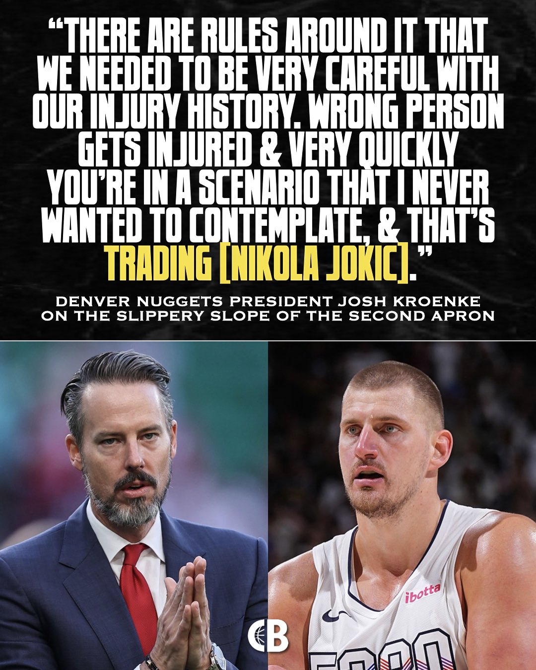 掘金總裁：會(huì )給約基奇續約合同??特定條件下不得不考慮交易他