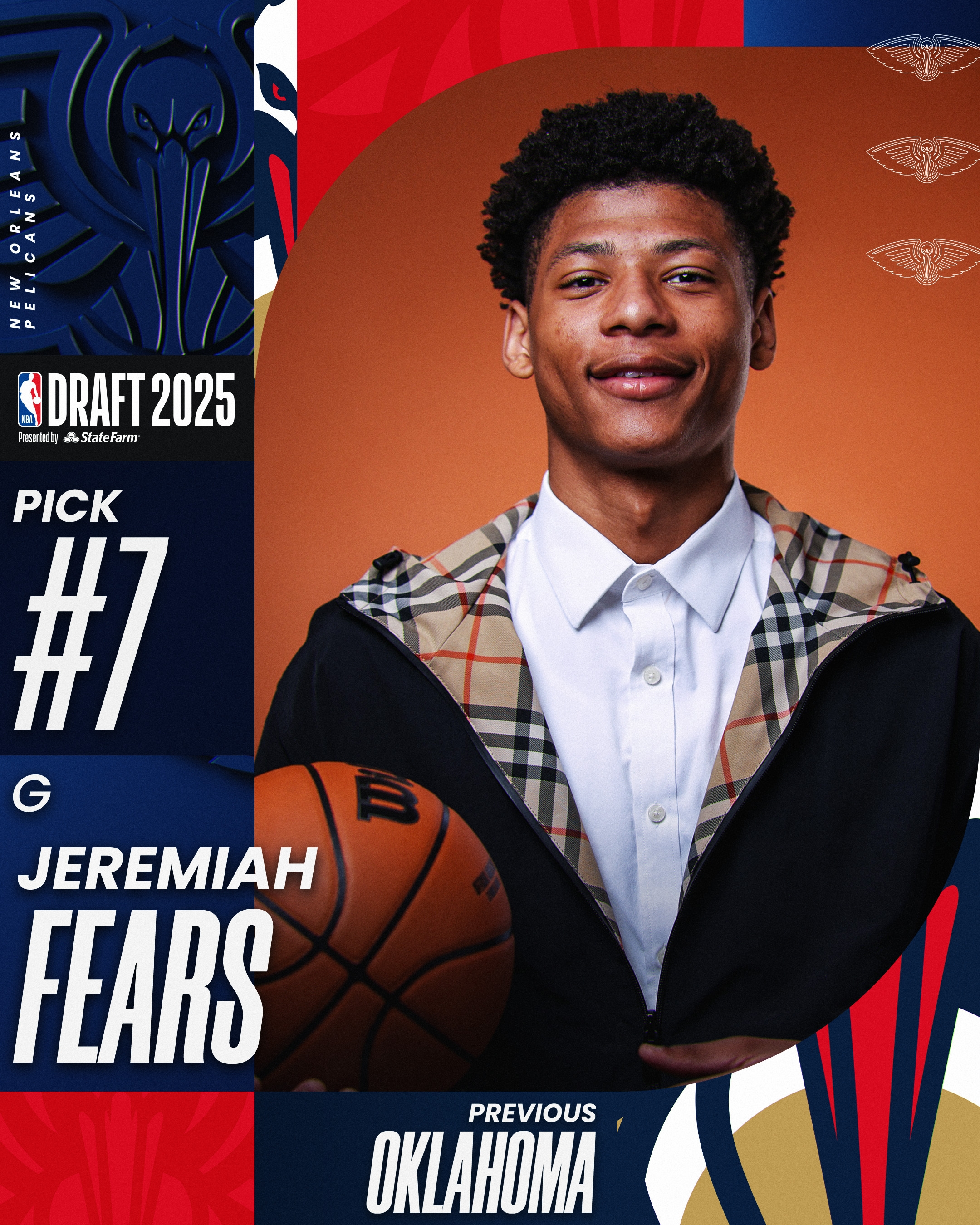 我是本屆最佳??NBA選秀大會(huì )：新奧爾良鵜鶘第7順位選中費爾斯！