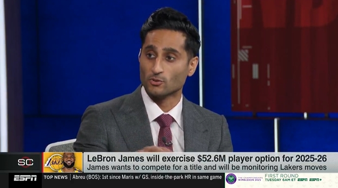 ??Shams：詹姆斯仍想爭冠 他在關(guān)注湖人的動(dòng)態(tài)以評估未來(lái)