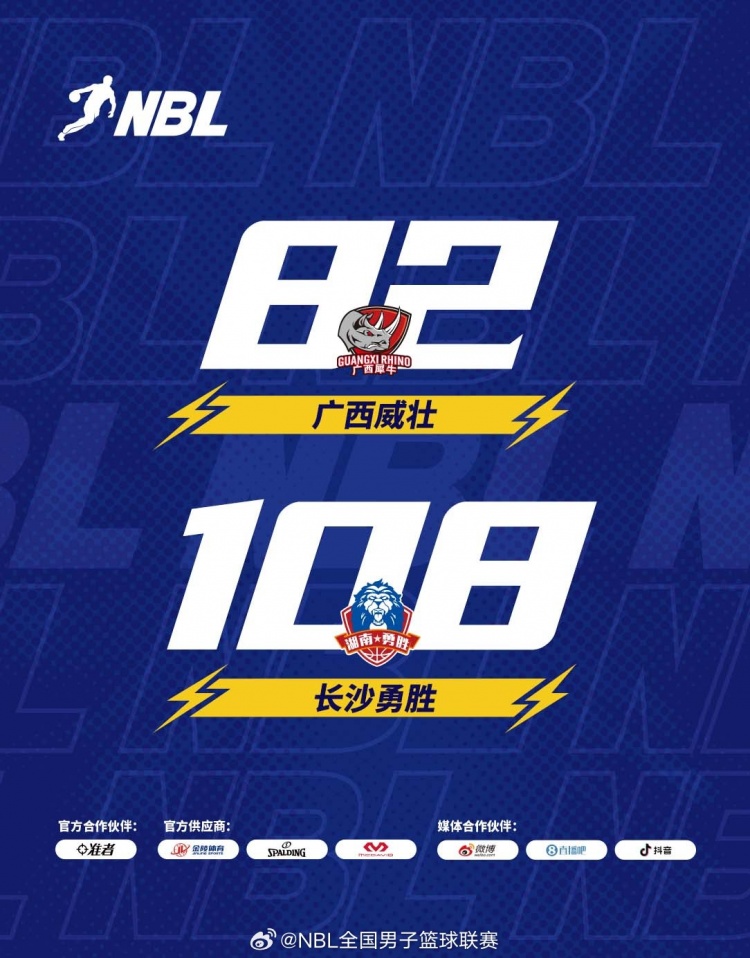 ??NBL戰報-廣西威壯焦點(diǎn)戰不敵長(cháng)沙勇勝 達卡里-約翰遜31分14板