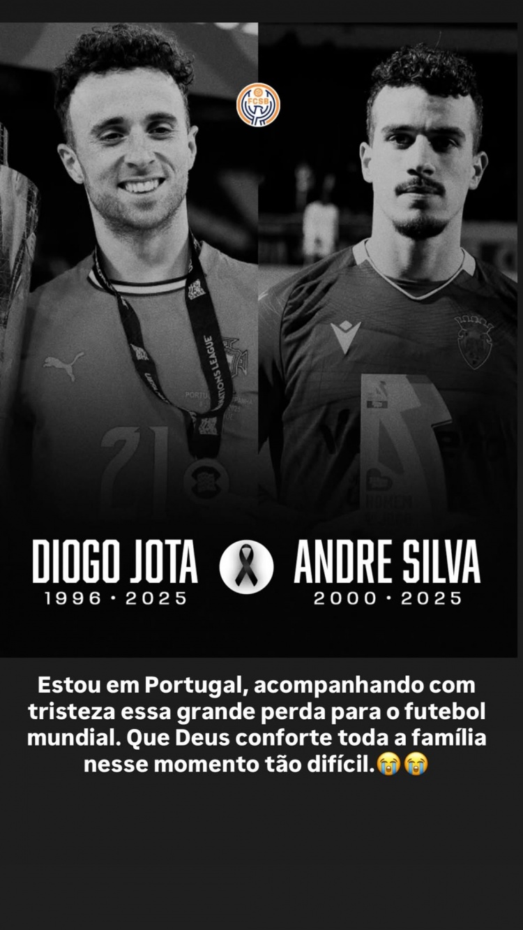 里瓦爾多社媒悼念若塔兄弟：世界足壇的重大損失，我深感悲痛