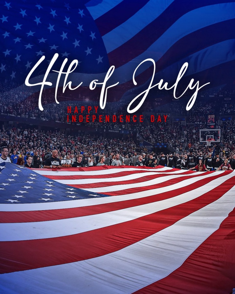 1776年的今天通過(guò)《獨立宣言》????NBA官方：獨立日快樂(lè )