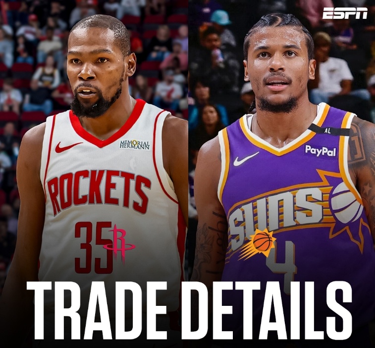 創(chuàng  )歷史??網(wǎng)傳7隊交易細節：火箭湖人勇士均在列 KD+卡皇赴休城