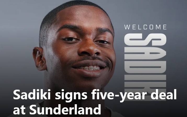 官方：桑德蘭今夏第三簽！20歲中場(chǎng)諾亞-薩迪基簽約五年