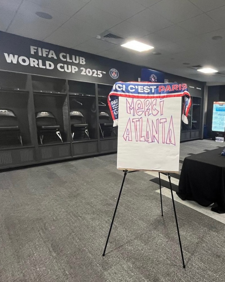 晉級四強！巴黎在更衣室留下球隊圍巾和“感謝亞特蘭大”文字