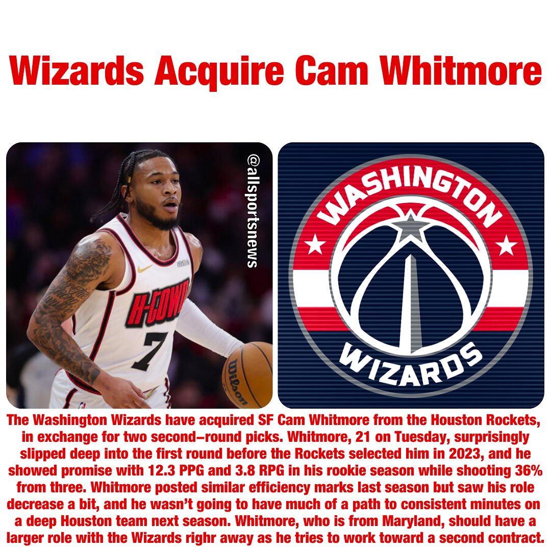 白魔合同剩兩年890萬(wàn) 奇才需11月1日前決定是否執行540萬(wàn)球隊選項