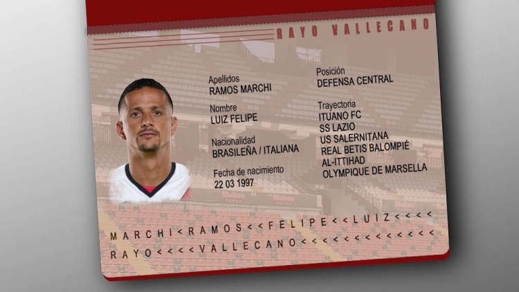 官方：巴列卡諾簽下馬賽28歲后衛路易斯-費利佩