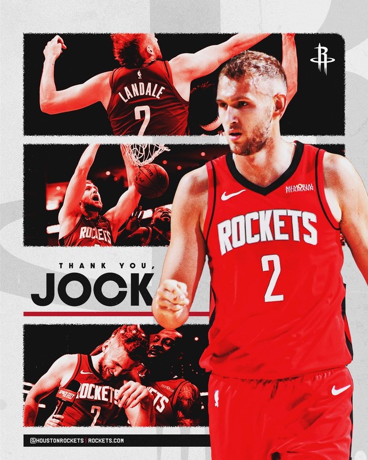 場(chǎng)均11.9分鐘4.8分3.3板！火箭官方曬圖致謝：謝謝你 喬克-蘭代爾