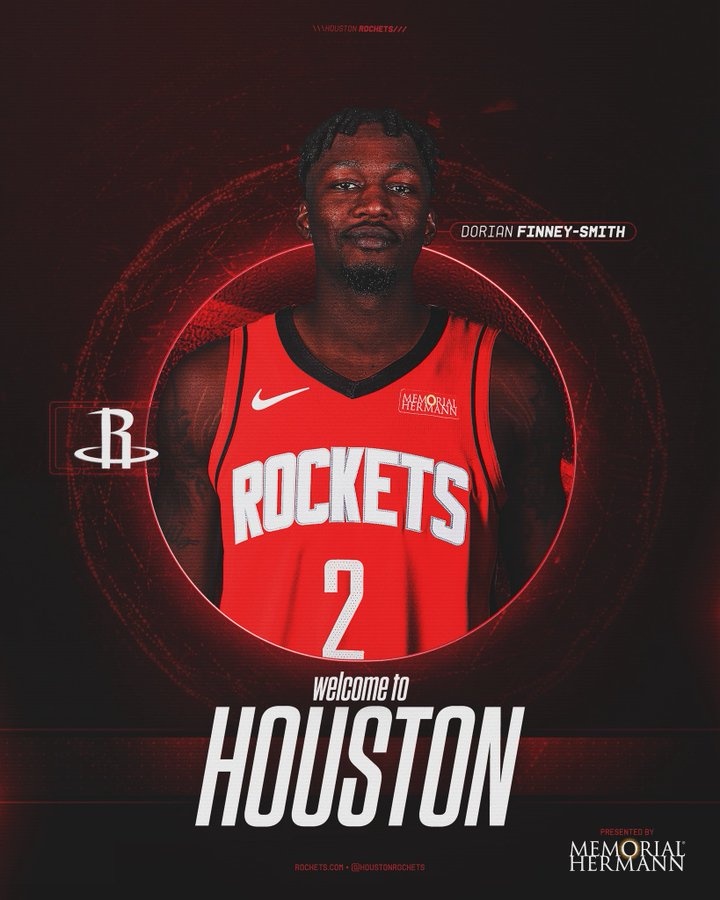 4年5300萬(wàn)！官方：芬尼-史密斯正式加盟火箭 將穿2號球衣