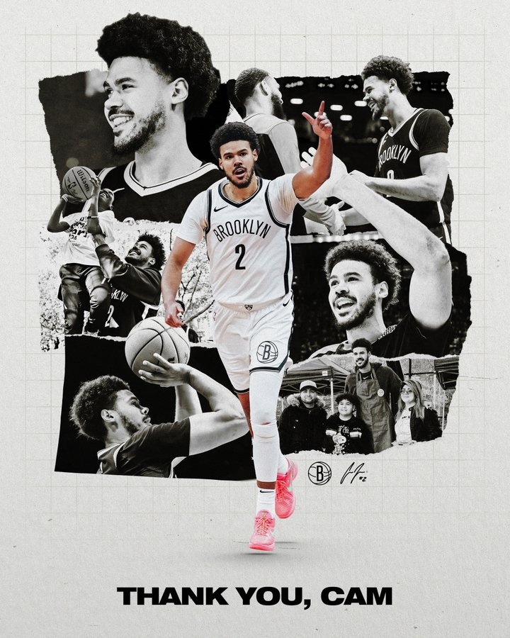 籃網(wǎng)官方致謝卡梅隆-約翰遜：謝謝你為球隊和社區所做的一切