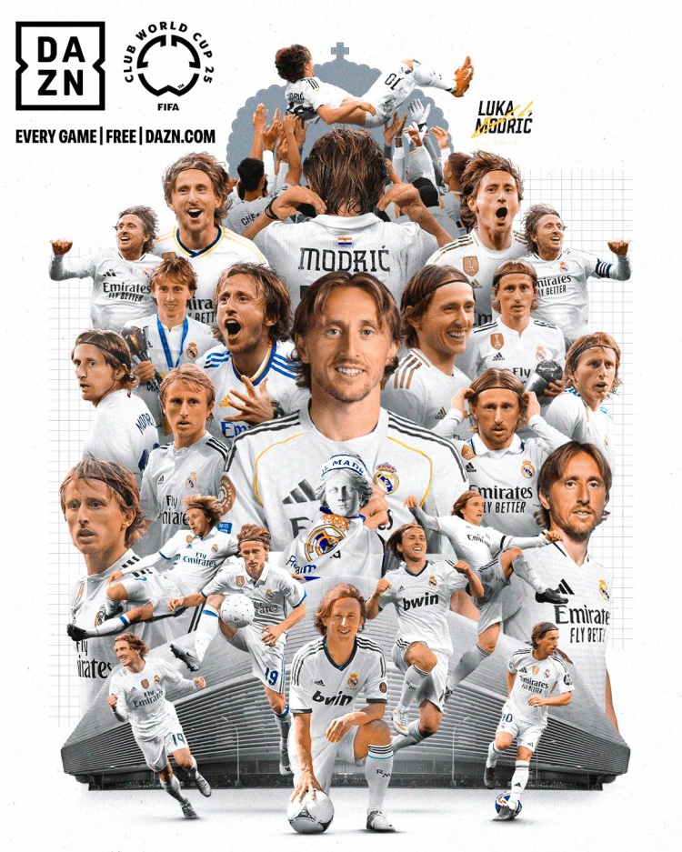 世俱杯官方曬海報致敬魔笛：13年的莫德里奇魔法，謝謝你盧卡