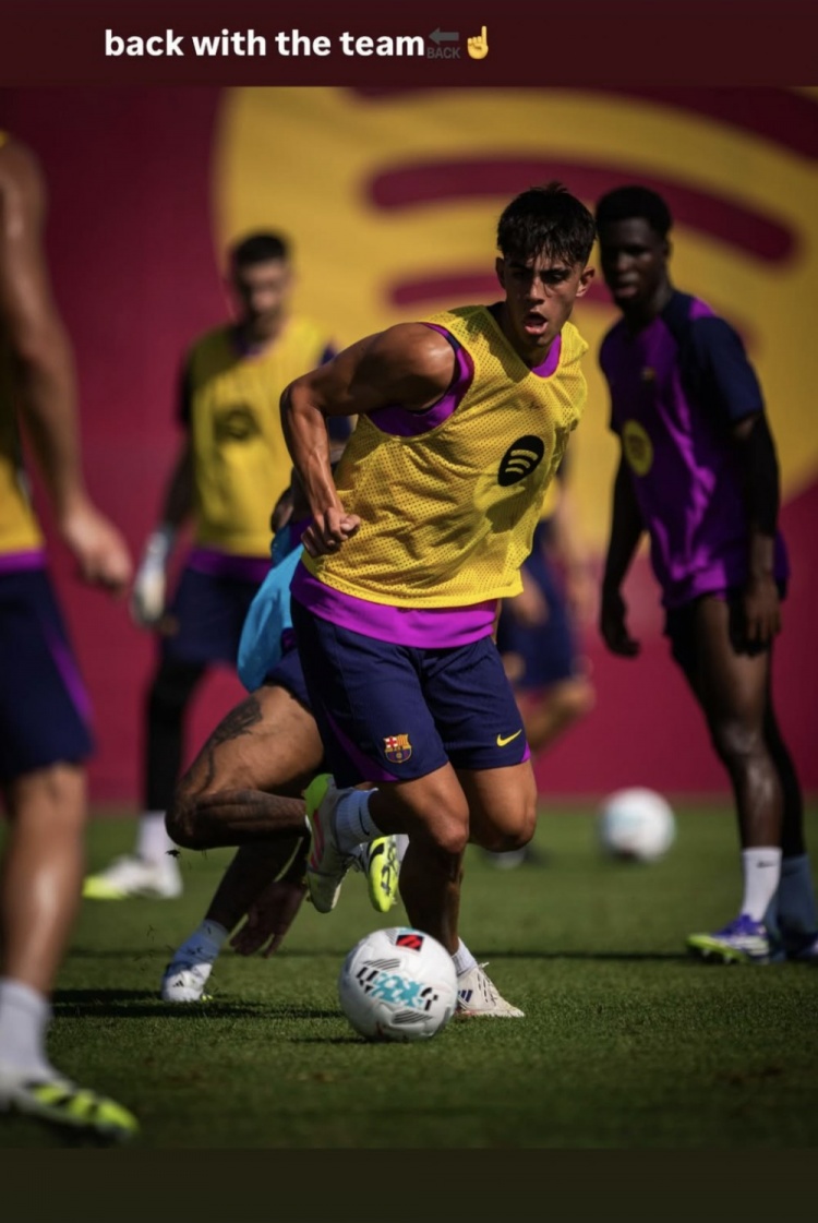 傷缺將近1年！伯納爾社媒曬照：重返球隊參加訓練????