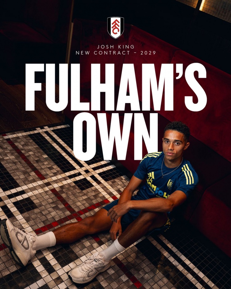 官方：富勒姆與18歲青訓中場(chǎng)約書(shū)亞-金續約至2029年