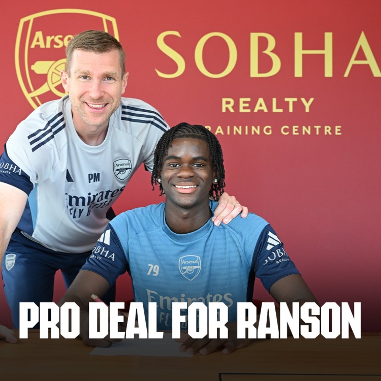 官方：17歲門(mén)將哈里-蘭森與阿森納簽下首份職業(yè)合同