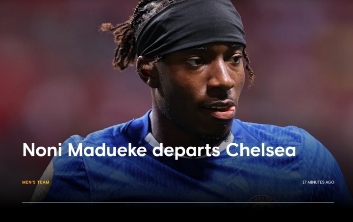 切爾西官網(wǎng)發(fā)文告別馬杜埃凱：感謝你的付出，祝未來(lái)一切順利