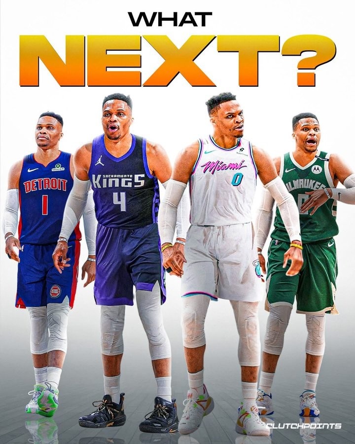 下一站在哪??美媒發(fā)文列威少四大下家：熱火、國王、雄鹿、活塞