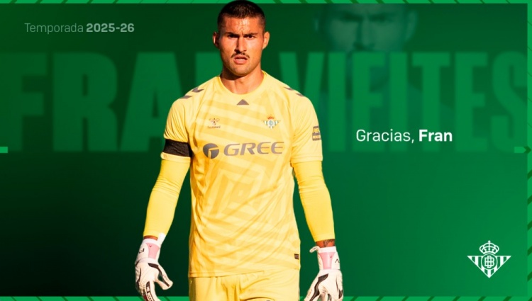 貝蒂斯官方：26歲門(mén)將比埃特斯離隊，曾為球隊出戰20場(chǎng)比賽